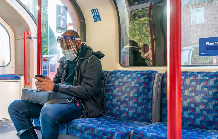 London underground during covid pandemic