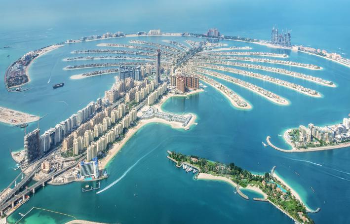 Dubai Palm Jumeirah island, United Arab Emirates