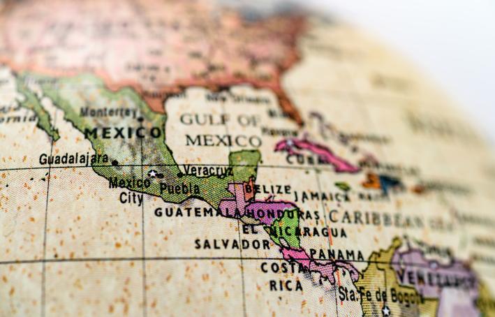 Map of Central America