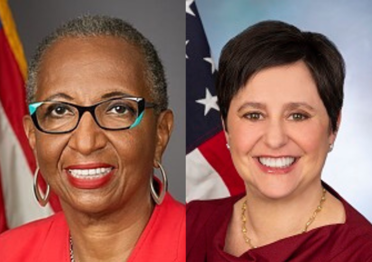 Gwynne Wilcox and Cathy Harris 