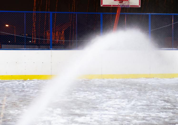 Filling the ice rink