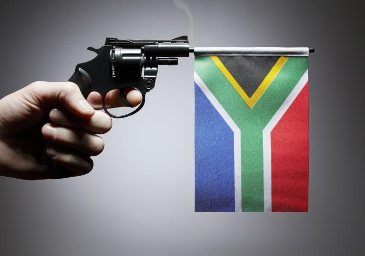 Gun crime concept 