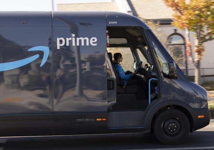 Electric Amazon Prime Delivery Truck