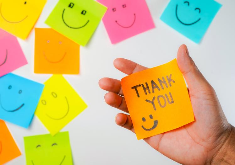 Thank you and smile icon