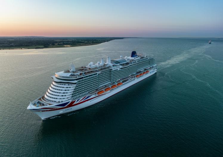 P&O ferry on the open sea