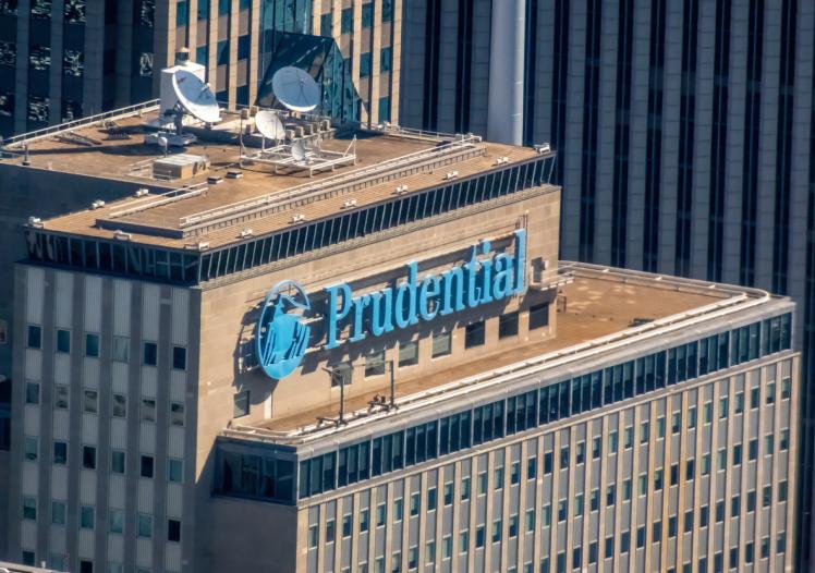 Prudential life insurance logo on company building