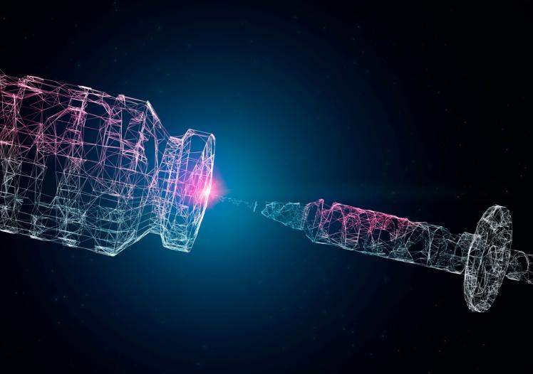 3D Illustration Abstract syringe