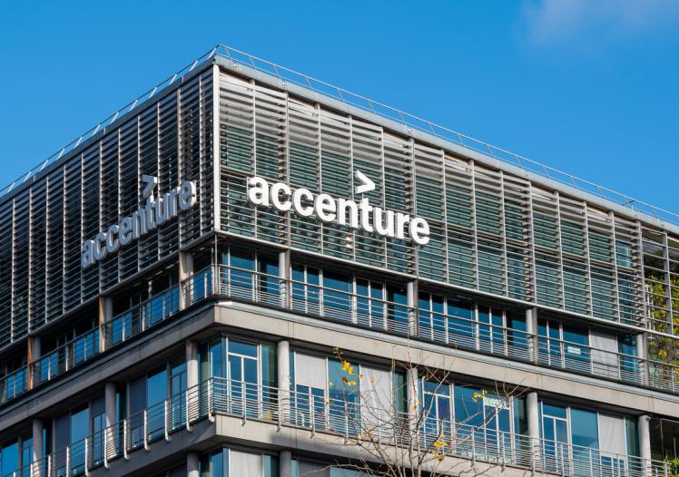 Facade of the French headquarters of Accenture, Paris