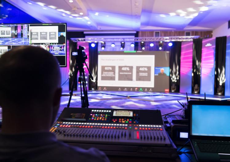 Producer in broadcasting studio 