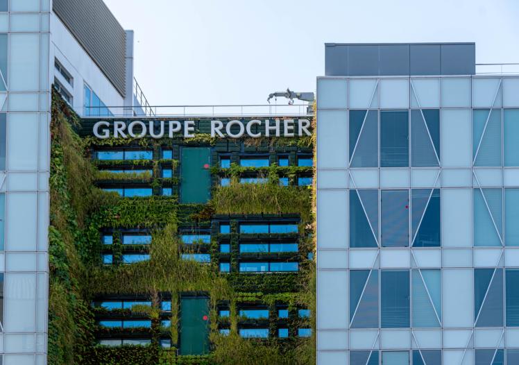 Facade of the building housing Groupe Rocher