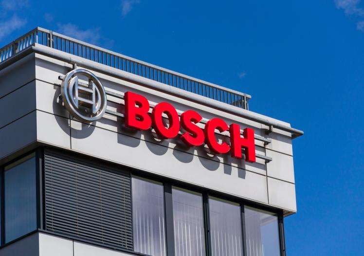 Robert Bosch GmbH company logo on headquarters