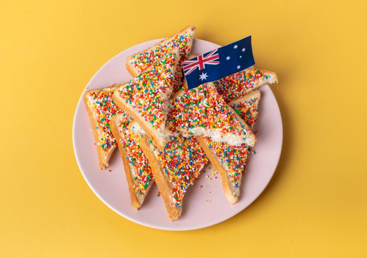 The famous traditional Australian food Fairy Bread 