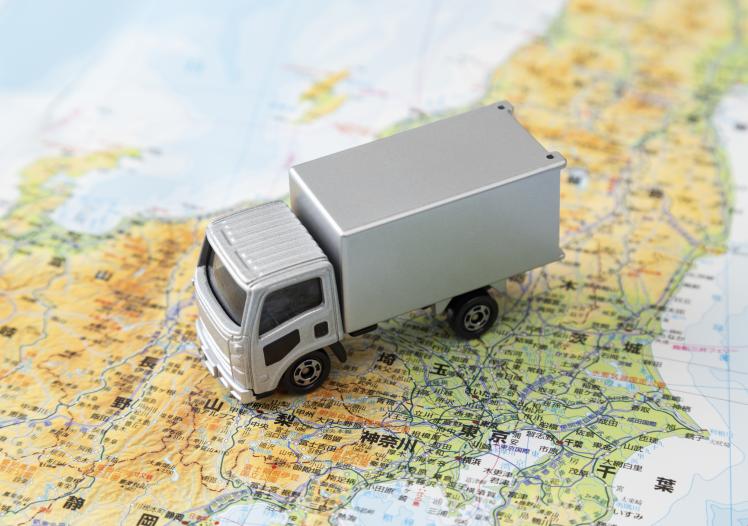 Van on map