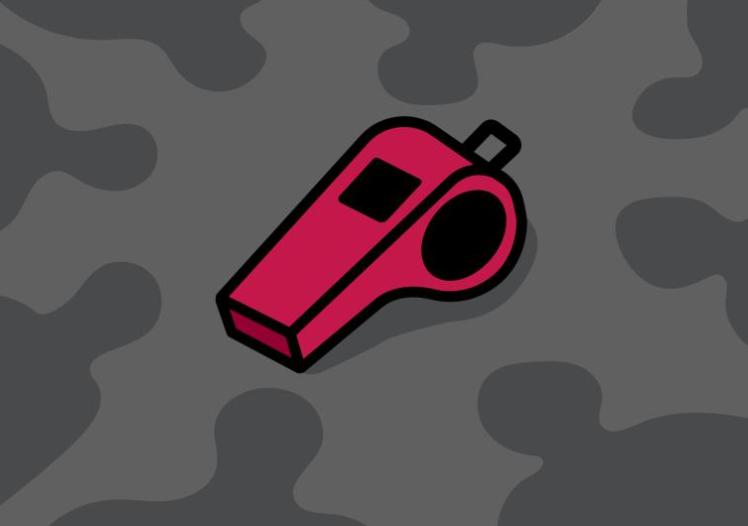 A whistle surrounded by shadows