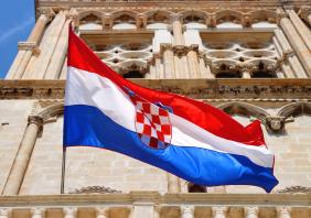 Croatian Flag In Trogir 