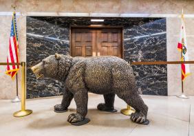 California Grizzly Bear statue 