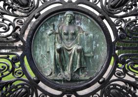Figure of Justitia at the Peace Palace, the Hague