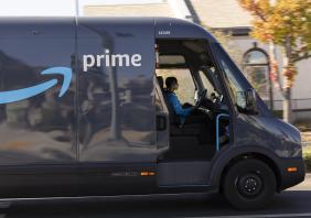 Electric Amazon Prime Delivery Truck
