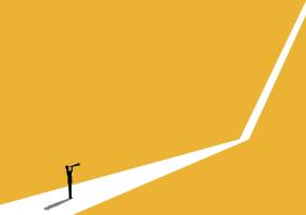 Entrepreneurs are foresightful on a path of exponential growth stock illustration