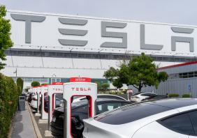 Superchargers at Tesla Motors Center in Fremont, CA