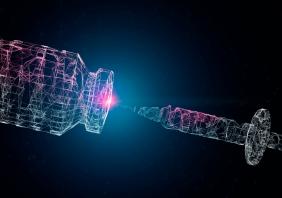 3D Illustration Abstract syringe