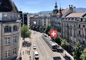 Bahnhofstrasse in Zurich on a sunny day stock photo