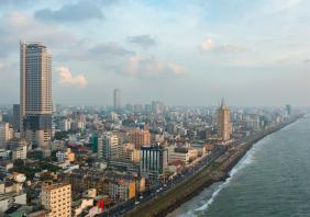 Colombo city view from above. Sri Lanka. stock photo