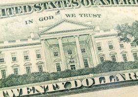 Macro of White House on the US Twenty Dollar Bill 