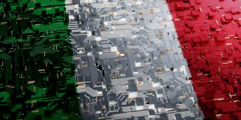 Digitised Italian flag