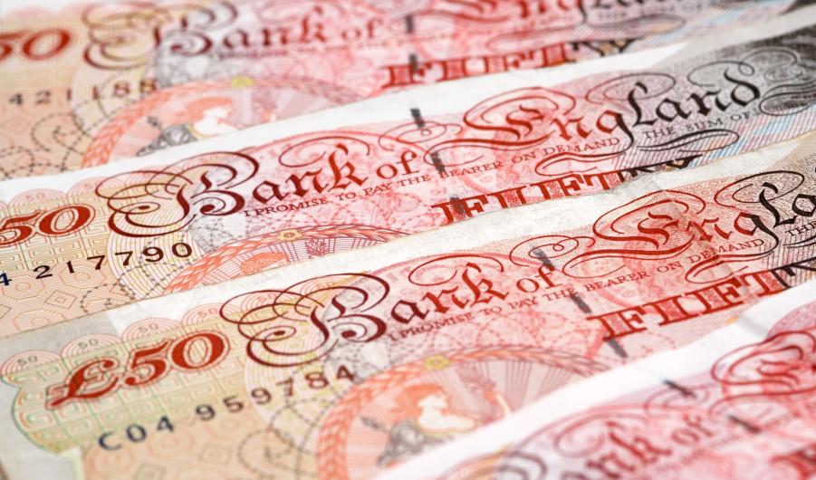 Fifty pound notes