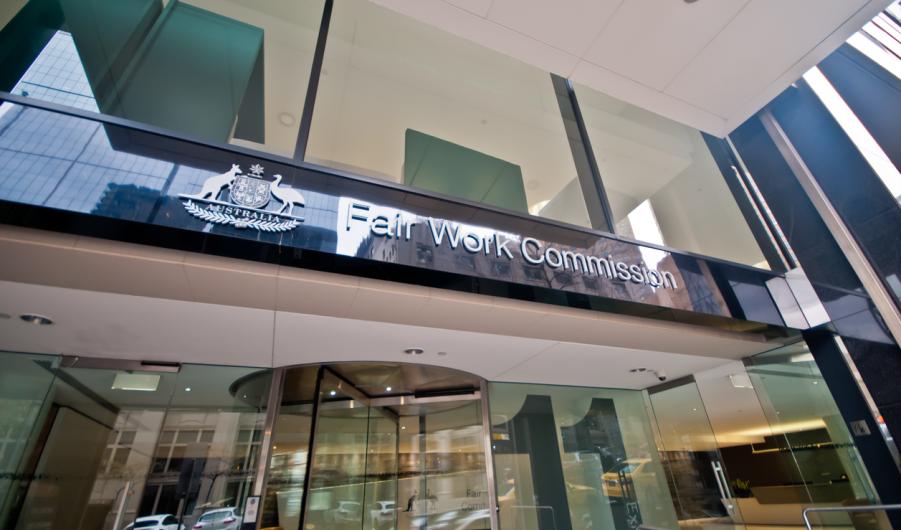 Front office of Fair Work Commission building in Melbourne Australia 