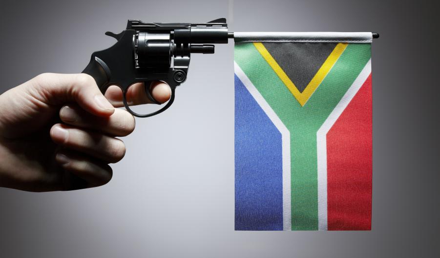 Gun crime concept 