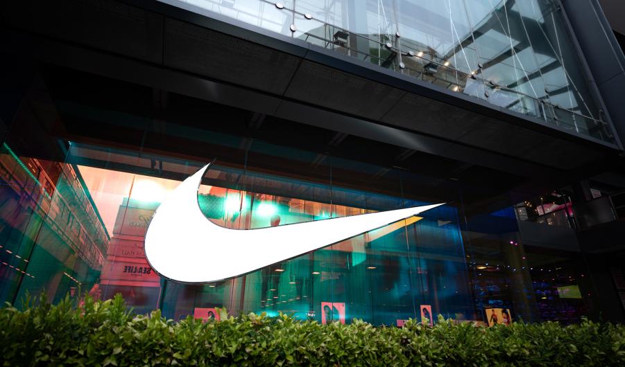 Nike logo on one of its shopfronts 