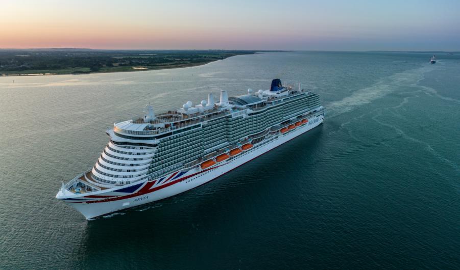 P&O ferry on the open sea