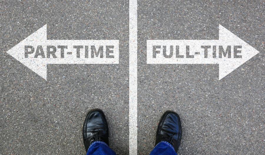 Part-time and full-time job working 