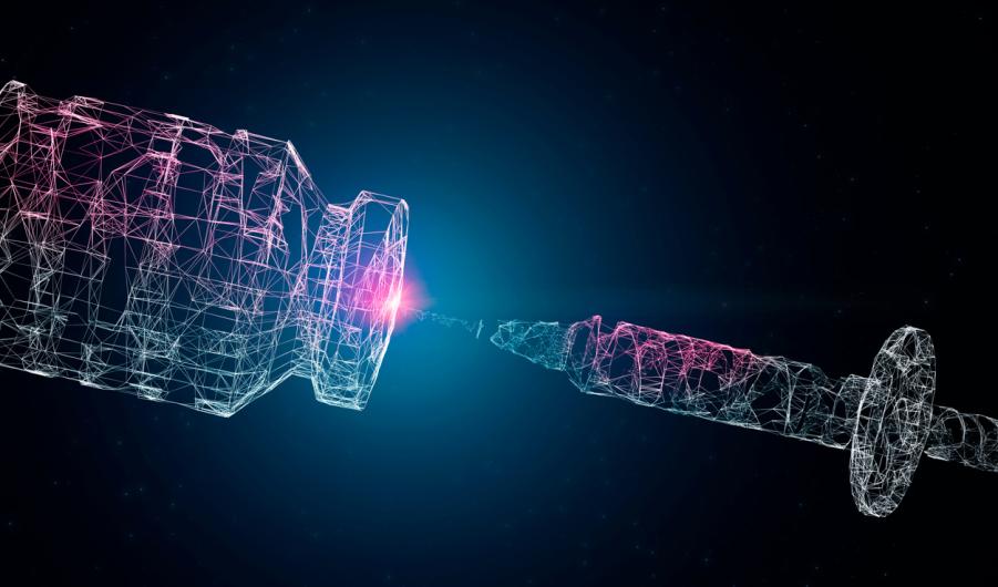 3D Illustration Abstract syringe