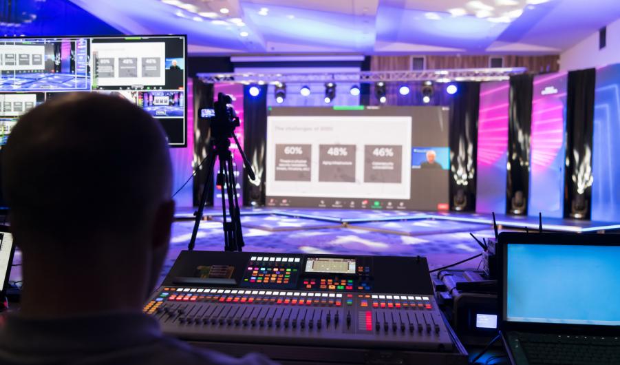 Producer in broadcasting studio 