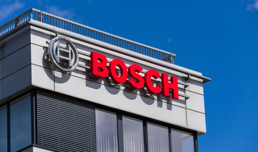 Robert Bosch GmbH company logo on headquarters