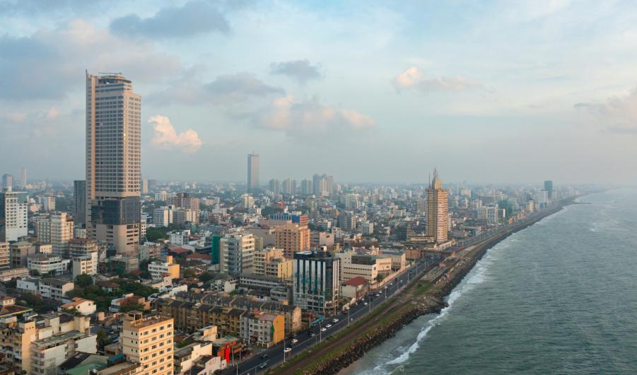 Colombo city view from above. Sri Lanka. stock photo