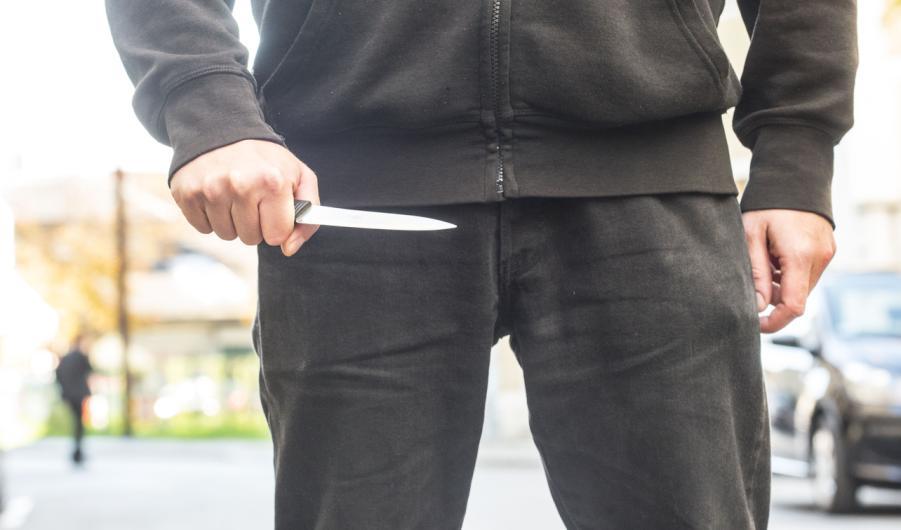 Man holding a knife